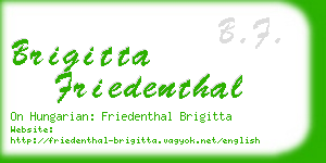 brigitta friedenthal business card